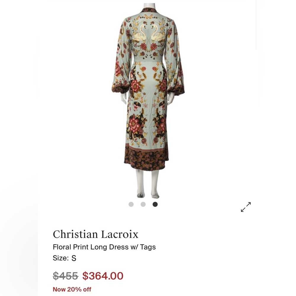 Christian Lacroix Floral Print Long Dress